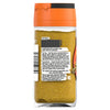 A glass jar of Schwartz spice blend with coriander seed, cumin seed and cardamom featuring an orange cap and a back label detailing ingredients and recipe tips.
