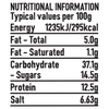The nutritional information label for Schwartz Piri Piri Seasoning, 39G, lists the typical values per 100g for energy, fat, carbohydrates, protein, and salt.