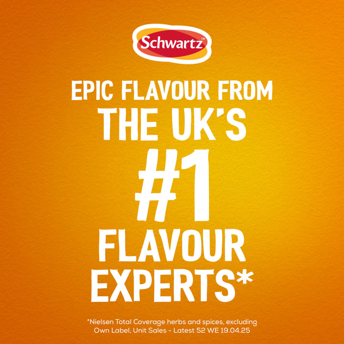 A promotional graphic for Uk Webswitch featuring the Schwartz logo and text identifying them as the UK number one flavour experts based on Nielsen unit sales data.