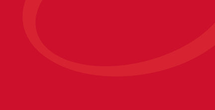A solid red background with a subtle, lighter red curved abstract line running horizontally across the upper half.