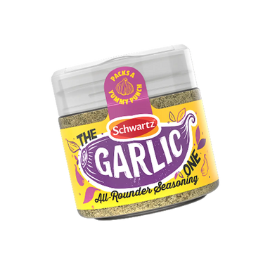 Jar of Schwartz Garlic seasoning