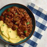 Beef and Tomato Stew with Mashed Potato
